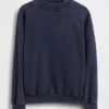 Übergroßes Sweatshirt mit Stehkragen aus schwerem French-Terry