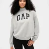 Übergroßes Sweatshirt mit Stehkragen und Logo aus schwerem French-Terry-Stoff