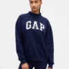 Übergroßes Sweatshirt mit Stehkragen und Logo aus schwerem French-Terry-Stoff