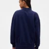 Übergroßes Sweatshirt mit Stehkragen und Logo aus schwerem French-Terry-Stoff