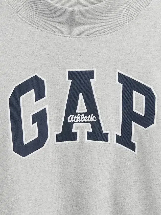 Übergroßes Sweatshirt mit Stehkragen und Logo aus schwerem French-Terry-Stoff