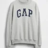 Übergroßes Sweatshirt mit Stehkragen und Logo aus schwerem French-Terry-Stoff