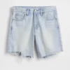 Bermuda-Shorts aus Denim mit mittlerer Leibhöhe und lockerer Passform