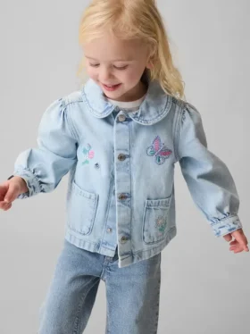 Bestickte Denim-Arbeitsjacke für Baby & Kleinkind