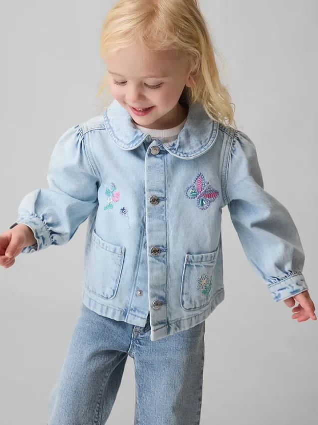 Bestickte Denim-Arbeitsjacke für Baby & Kleinkind