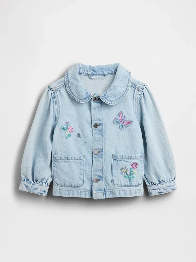 Bestickte Denim-Arbeitsjacke für Baby & Kleinkind