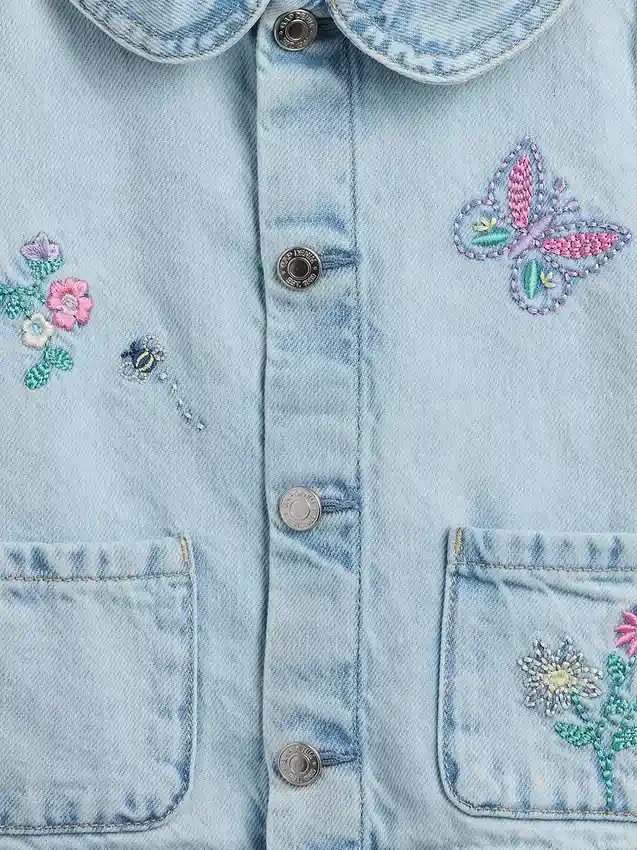 Bestickte Denim-Arbeitsjacke für Baby & Kleinkind