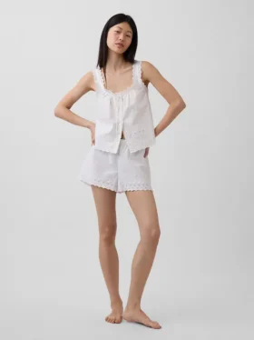 Bestickte Pyjama-Shorts