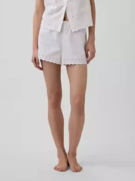 Bestickte Pyjama-Shorts