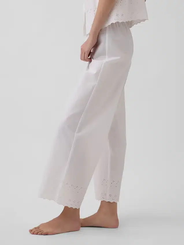 Bestickte Pyjamahose als Hose
