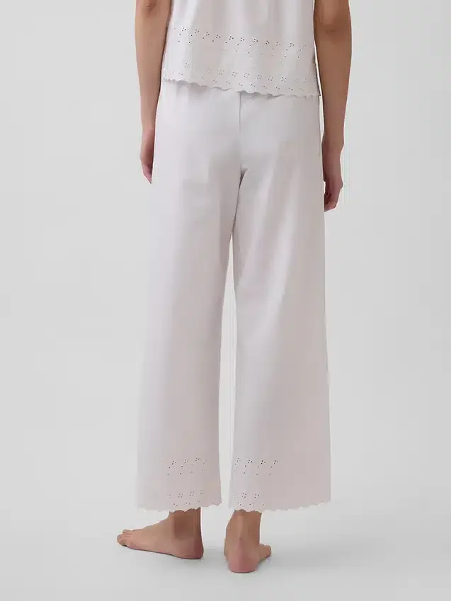 Bestickte Pyjamahose als Hose