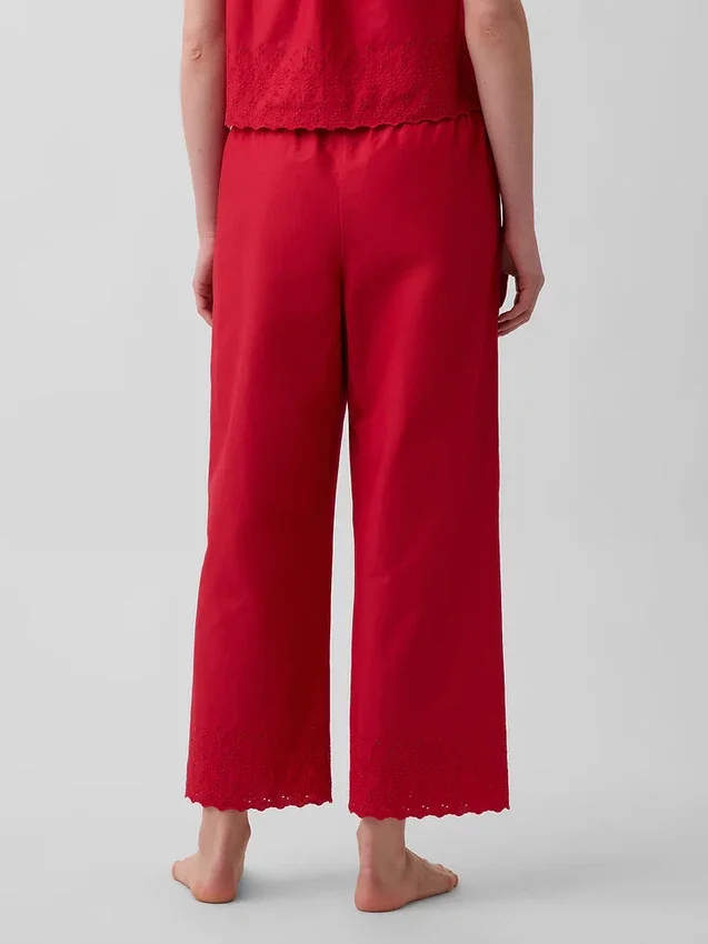 Bestickte Pyjamahose als Hose