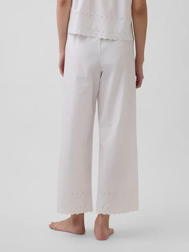 Bestickte Pyjamahose als Hose