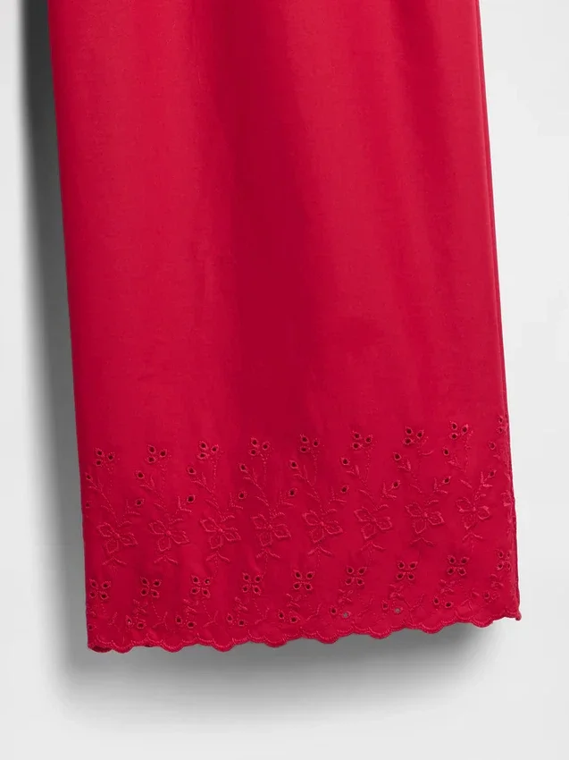 Bestickte Pyjamahose als Hose