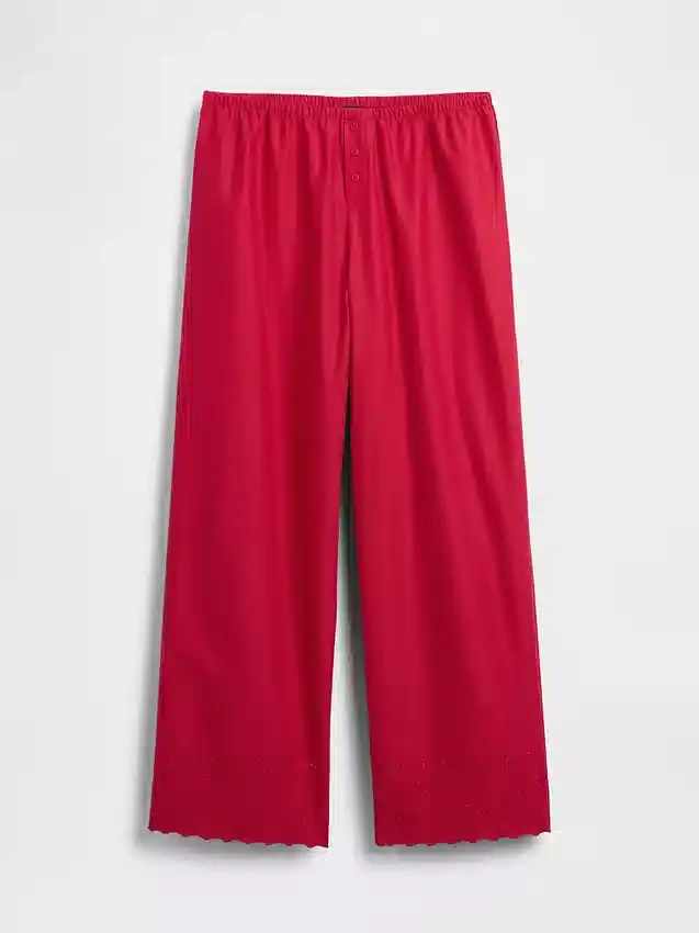 Bestickte Pyjamahose als Hose