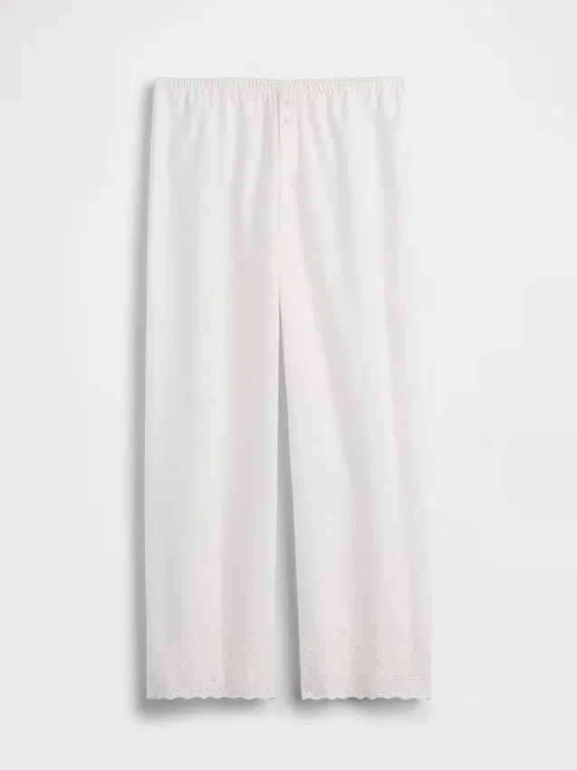 Bestickte Pyjamahose als Hose