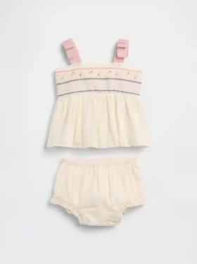 Besticktes Baby-Tanktop-Set