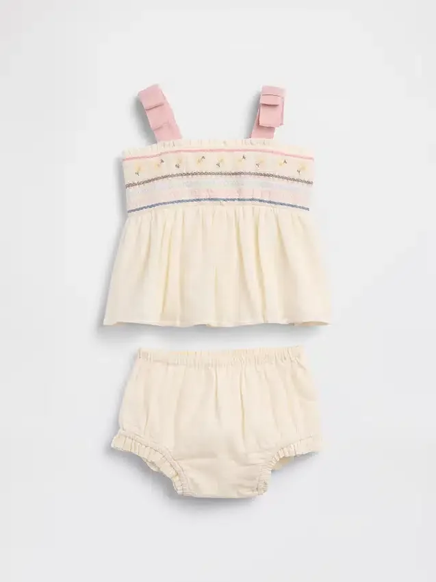 Besticktes Baby-Tanktop-Set