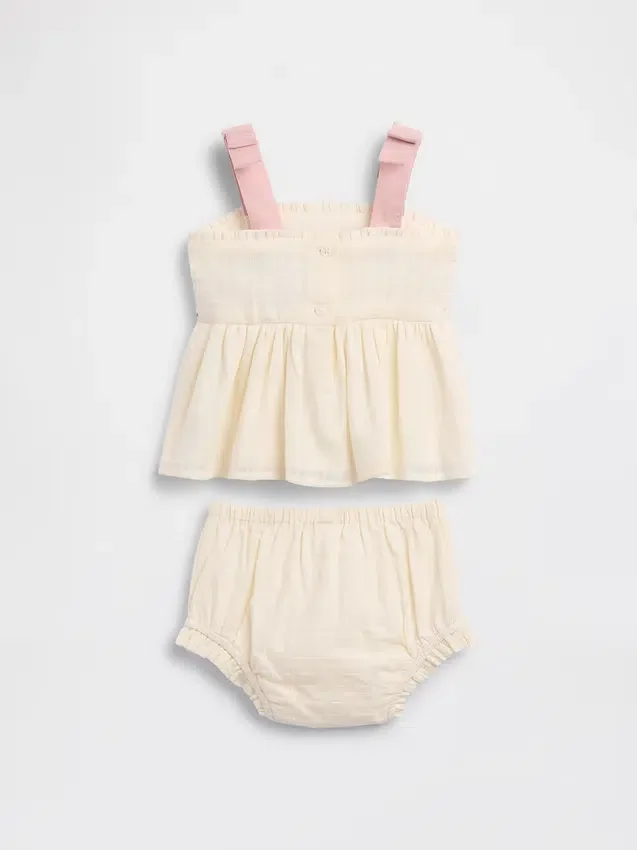 Besticktes Baby-Tanktop-Set