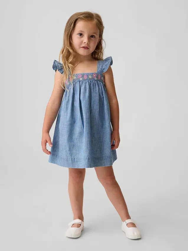 Besticktes Jeanskleid für Baby & Kleinkind
