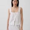 Besticktes Pyjama-Tanktop