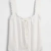 Besticktes Pyjama-Tanktop