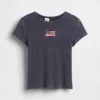 Besticktes Ripp-T-Shirt für Kinder