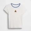 Besticktes Ripp-T-Shirt für Kinder