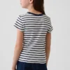 Besticktes Ripp-T-Shirt für Kinder