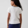 Besticktes Ripp-T-Shirt für Kinder