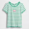 Besticktes T-Shirt aus geripptem Baumwollstrick für Baby & Kleinkind
