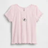 Besticktes T-Shirt aus geripptem Baumwollstrick für Baby & Kleinkind