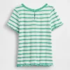 Besticktes T-Shirt aus geripptem Baumwollstrick für Baby & Kleinkind
