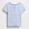Besticktes T-Shirt aus geripptem Baumwollstrick für Baby & Kleinkind