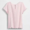 Besticktes T-Shirt aus geripptem Baumwollstrick für Baby & Kleinkind