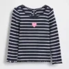 Besticktes T-Shirt mit Grafikprint aus geripptem Baumwollstoff für Baby & Kleinkind