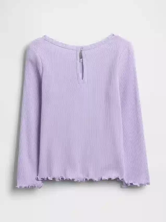 Besticktes T-Shirt mit Grafikprint aus geripptem Baumwollstoff für Baby & Kleinkind