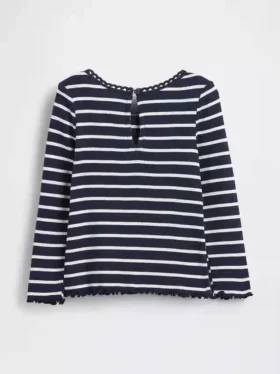 Besticktes T-Shirt mit Grafikprint aus geripptem Baumwollstoff für Baby & Kleinkind