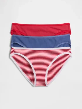 Bikini aus Bio-Stretch-Baumwolle (3er-Pack)