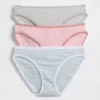 Bikini aus Bio-Stretch-Baumwolle (3er-Pack)