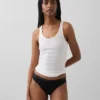 Bikini aus Bio-Stretch-Baumwolle mit Logo