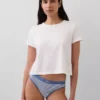 Bikini aus Bio-Stretch-Baumwolle mit Logo