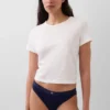Bikini aus Bio-Stretch-Baumwolle mit Logo