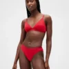Bikini aus Bio-Stretch-Baumwolle mit Logo