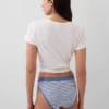 Bikini aus Bio-Stretch-Baumwolle mit Logo