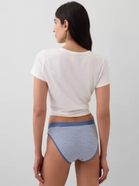 Bikini aus Bio-Stretch-Baumwolle mit Logo