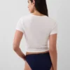 Bikini aus Bio-Stretch-Baumwolle mit Logo