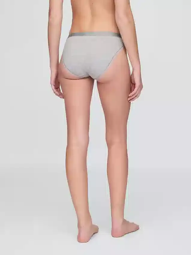 Bikini aus Bio-Stretch-Baumwolle mit Logo
