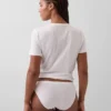 Bikini aus Bio-Stretch-Baumwolle mit Logo