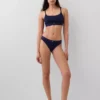 Bikini aus Bio-Stretch-Baumwolle mit Logo
